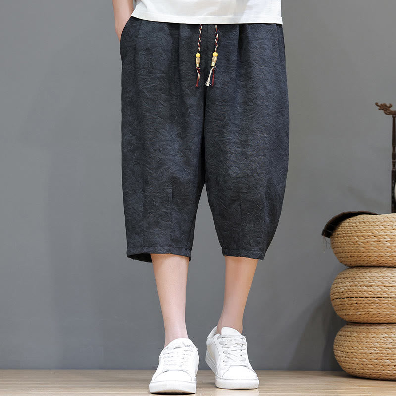 Nimara Ritual Summer Casual Boho Drawstring Abstract Men's Shorts With Pocket
