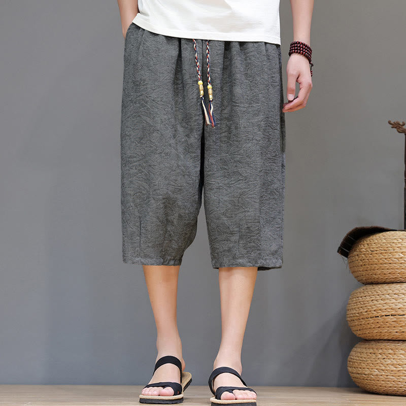 Nimara Ritual Summer Casual Boho Drawstring Abstract Men's Shorts With Pocket