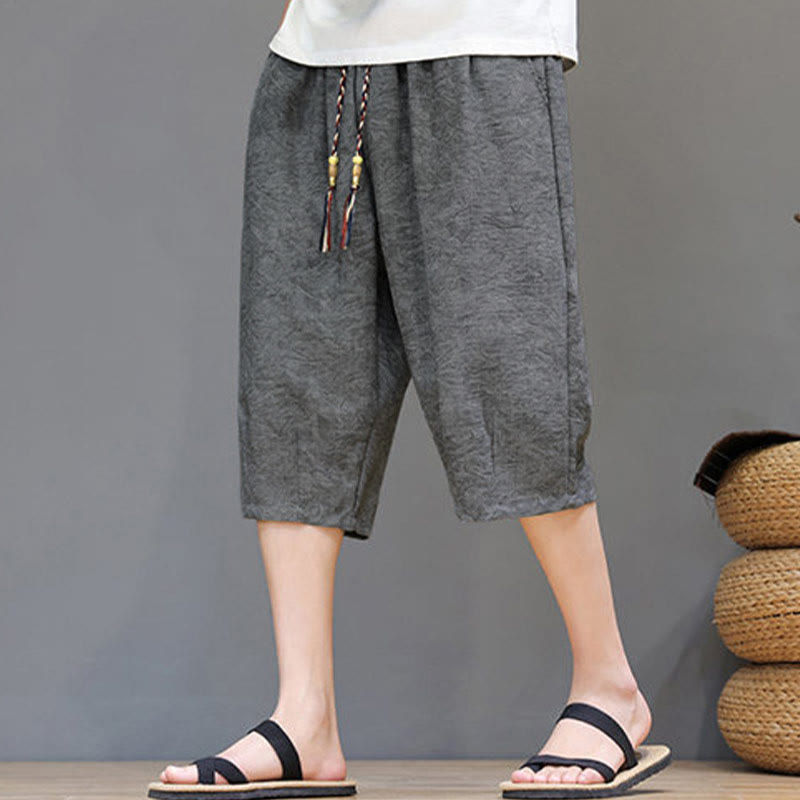 Nimara Ritual Summer Casual Boho Drawstring Abstract Men's Shorts With Pocket
