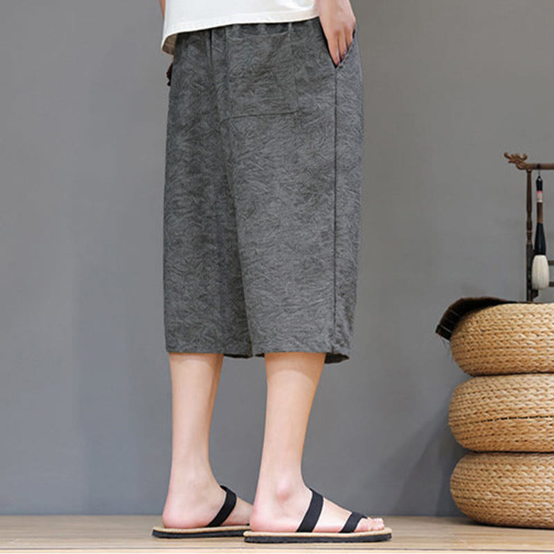 Nimara Ritual Summer Casual Boho Drawstring Abstract Men's Shorts With Pocket