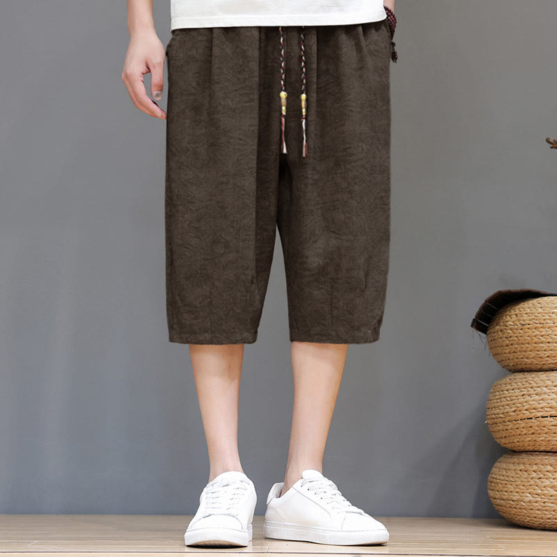 Nimara Ritual Summer Casual Boho Drawstring Abstract Men's Shorts With Pocket