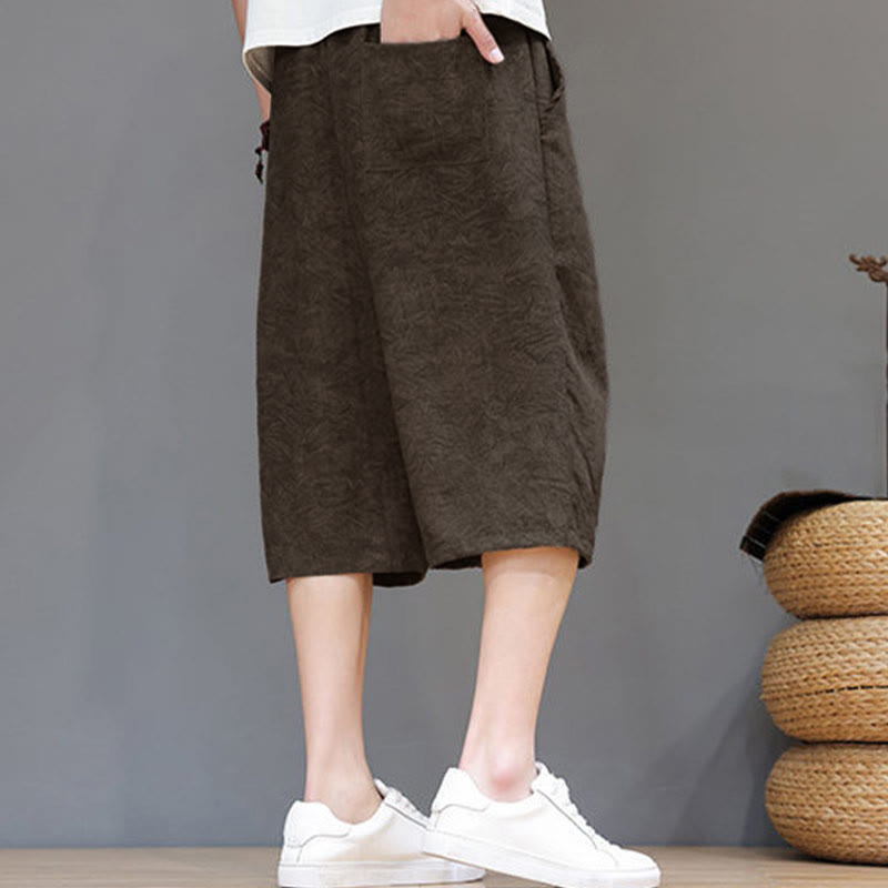 Nimara Ritual Summer Casual Boho Drawstring Abstract Men's Shorts With Pocket