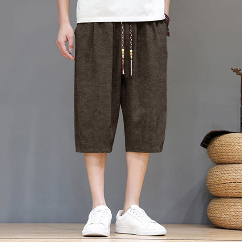 Nimara Ritual Summer Casual Boho Drawstring Abstract Men's Shorts With Pocket