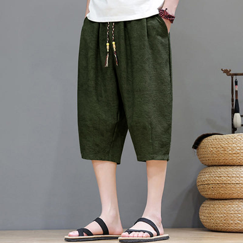 Nimara Ritual Summer Casual Boho Drawstring Abstract Men's Shorts With Pocket
