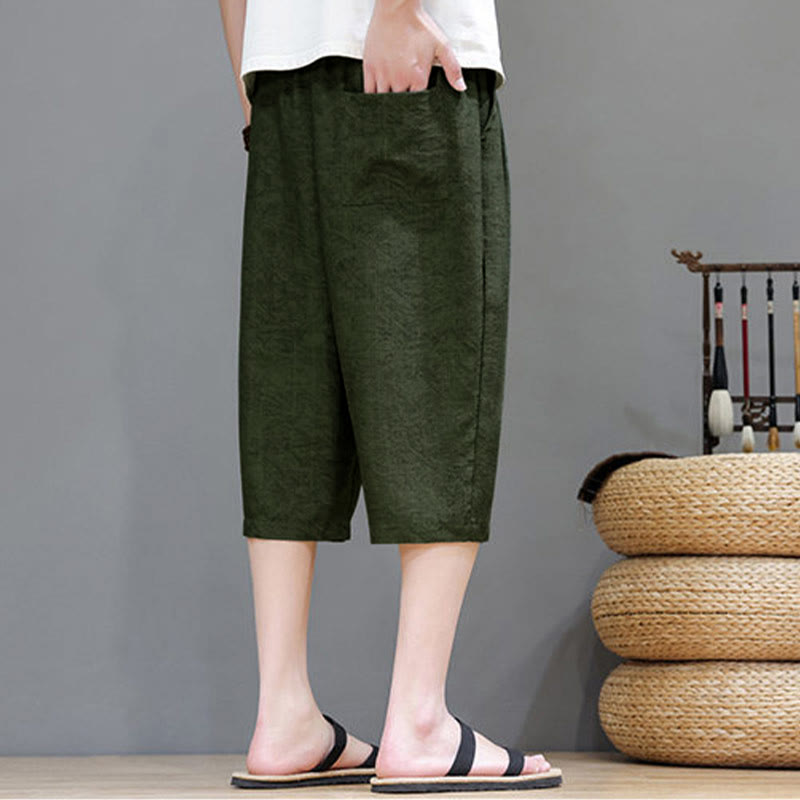 Nimara Ritual Summer Casual Boho Drawstring Abstract Men's Shorts With Pocket