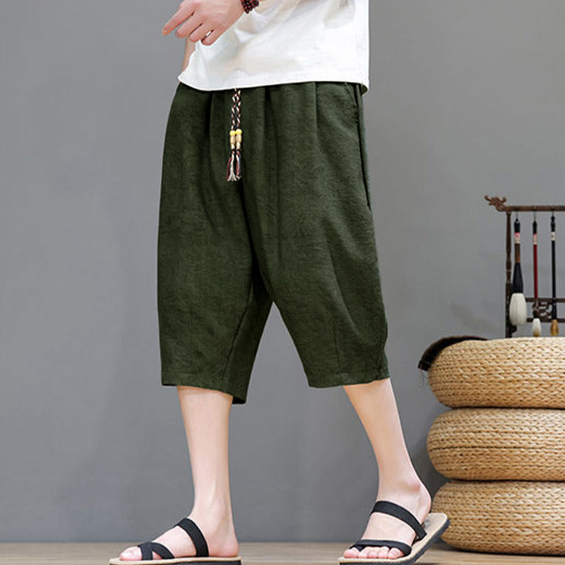 Nimara Ritual Summer Casual Boho Drawstring Abstract Men's Shorts With Pocket