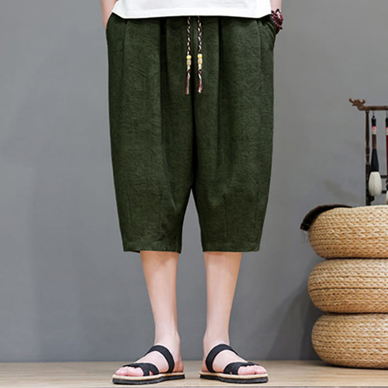 Nimara Ritual Summer Casual Boho Drawstring Abstract Men's Shorts With Pocket