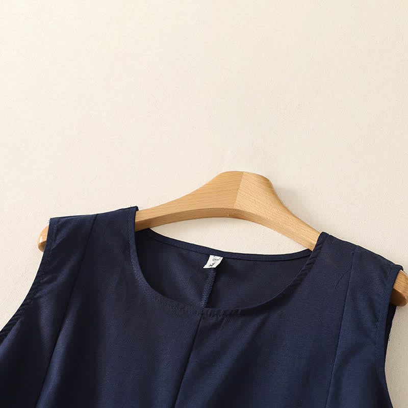 Nimara Ritual Summer Minimalist Basic Solid Crew Neck Tank Top Women's Sleeveless T-Shirts