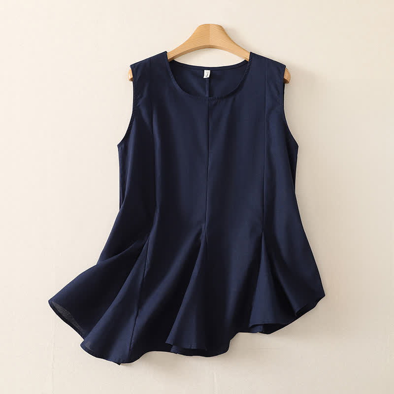 Nimara Ritual Summer Minimalist Basic Solid Crew Neck Tank Top Women's Sleeveless T-Shirts