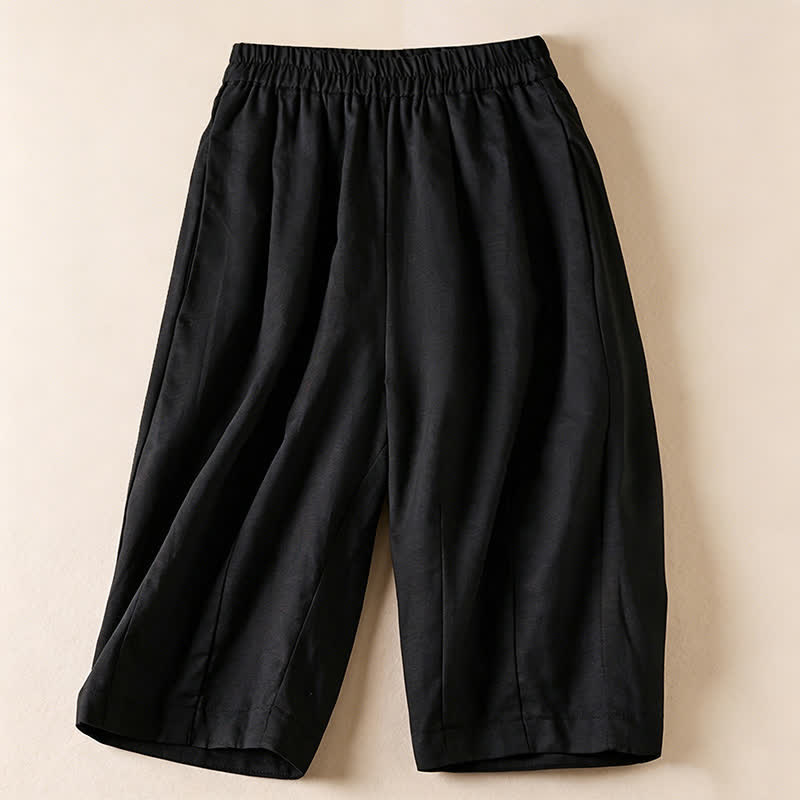 Nimara Ritual Summer Casual Minimalist Solid Bermuda Shorts Women's Shorts With Pockets