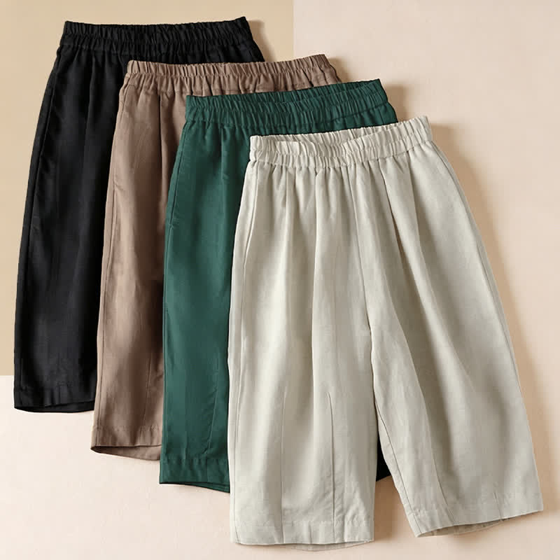Nimara Ritual Summer Casual Minimalist Solid Bermuda Shorts Women's Shorts With Pockets