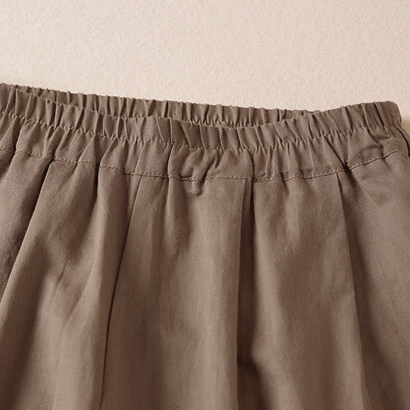 Nimara Ritual Summer Casual Minimalist Solid Bermuda Shorts Women's Shorts With Pockets