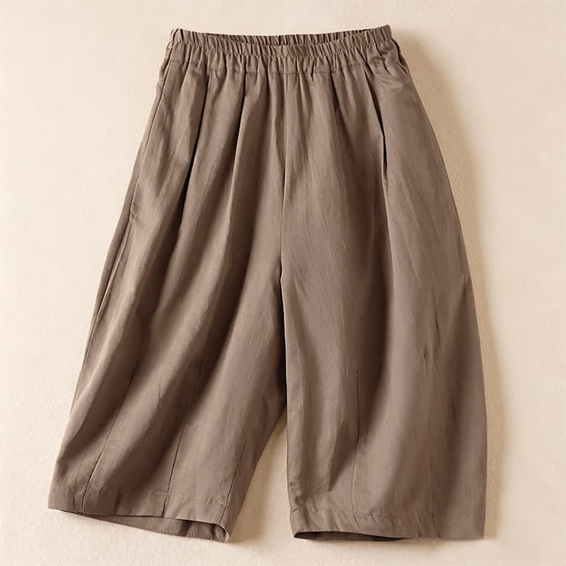 Nimara Ritual Summer Casual Minimalist Solid Bermuda Shorts Women's Shorts With Pockets