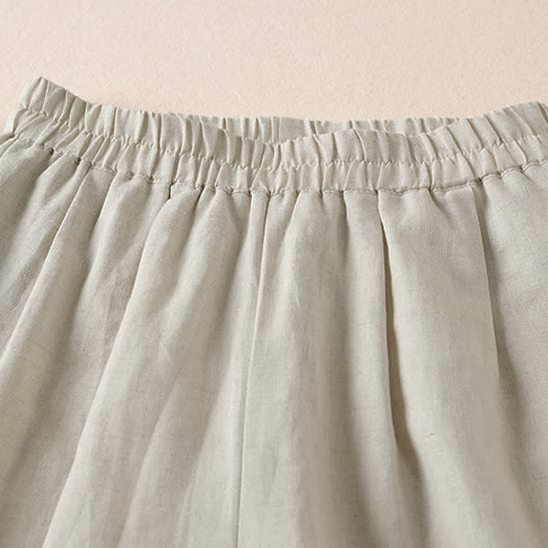 Nimara Ritual Summer Casual Minimalist Solid Bermuda Shorts Women's Shorts With Pockets