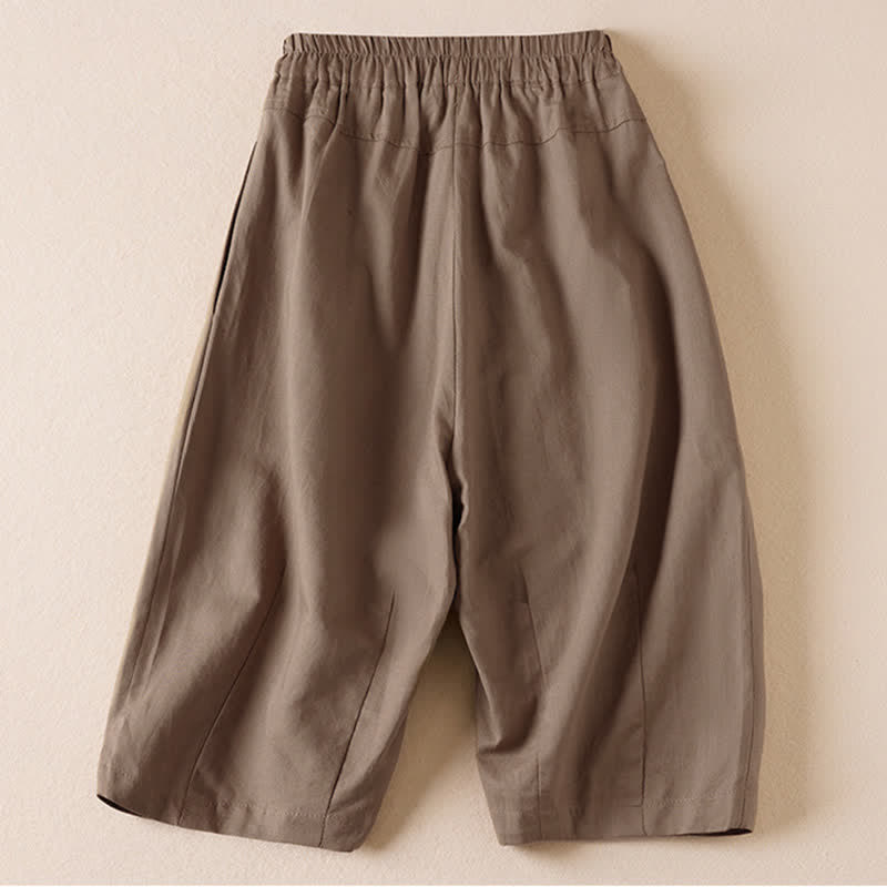 Nimara Ritual Summer Casual Minimalist Solid Bermuda Shorts Women's Shorts With Pockets