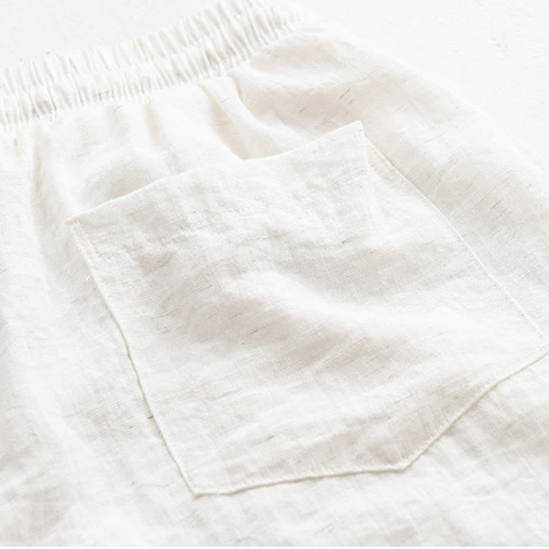Nimara Ritual Summer Casual Minimalist Drawstring Solid Men's Shorts With Pocket