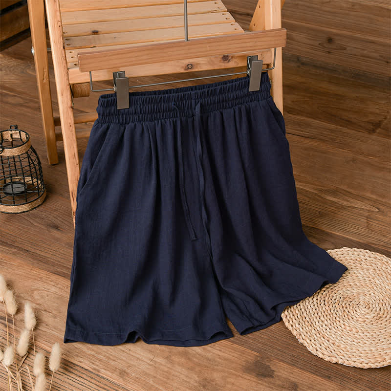 Nimara Ritual Summer Casual Minimalist Drawstring Solid Men's Shorts With Pocket