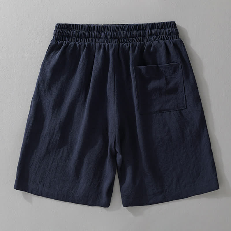 Nimara Ritual Summer Casual Minimalist Drawstring Solid Men's Shorts With Pocket