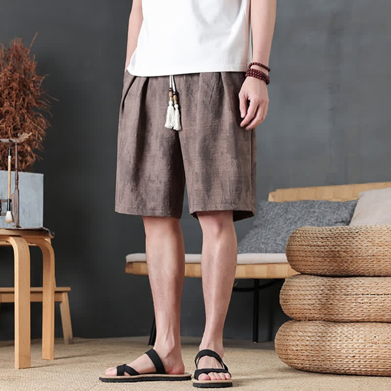 Nimara Ritual Summer Casual Minimalist Drawstring Solid Men's Shorts With Pocket