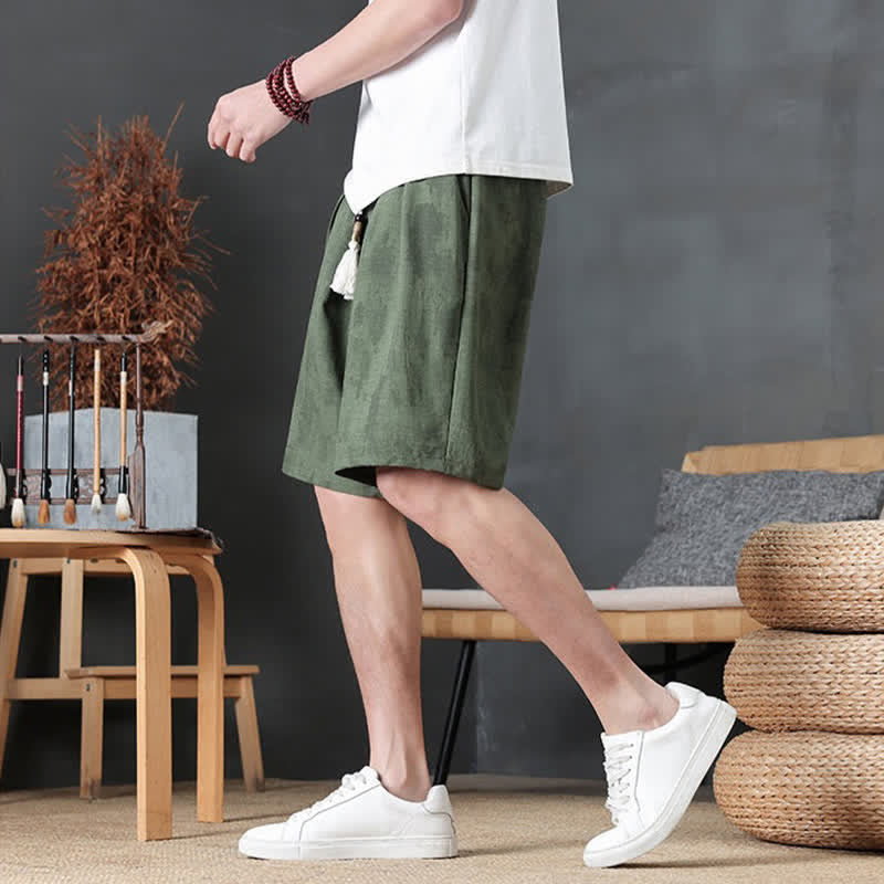 Nimara Ritual Summer Casual Minimalist Drawstring Solid Men's Shorts With Pocket