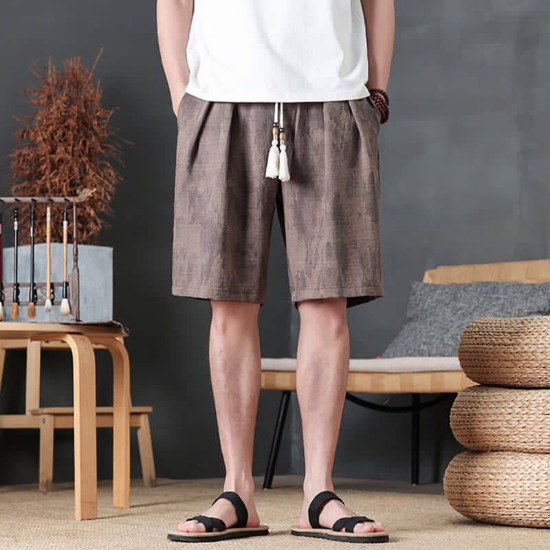 Nimara Ritual Summer Casual Minimalist Drawstring Solid Men's Shorts With Pocket