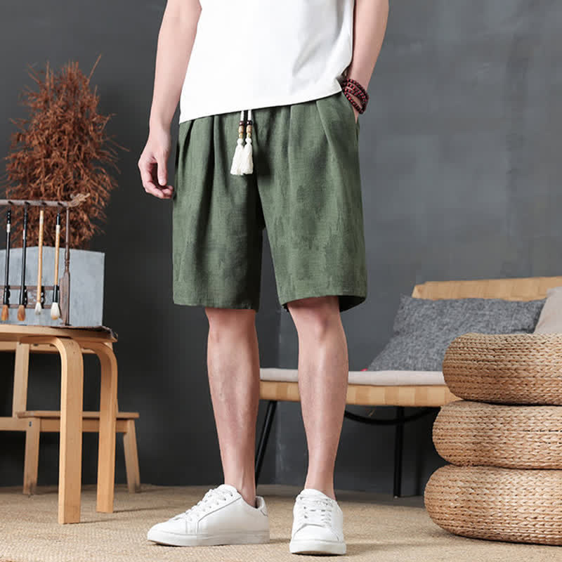 Nimara Ritual Summer Casual Minimalist Drawstring Solid Men's Shorts With Pocket