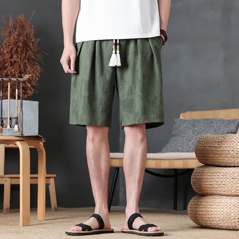 Nimara Ritual Summer Casual Minimalist Drawstring Solid Men's Shorts With Pocket