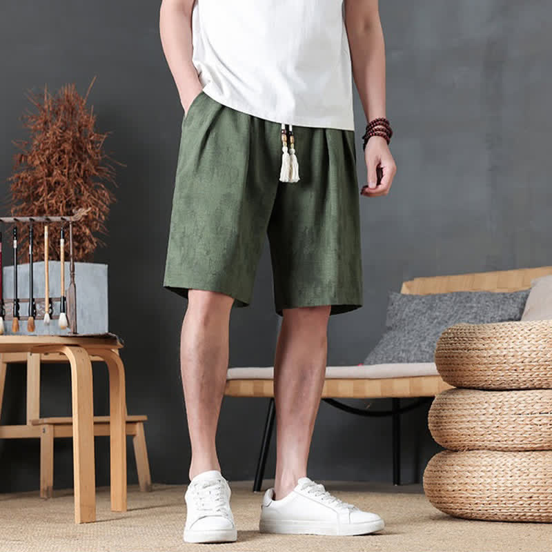 Nimara Ritual Summer Casual Minimalist Drawstring Solid Men's Shorts With Pocket