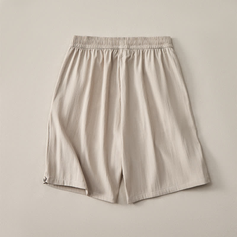 Nimara Ritual Summer Casual Minimalist Drawstring Elastic Waist Solid Men's Shorts With Pocket
