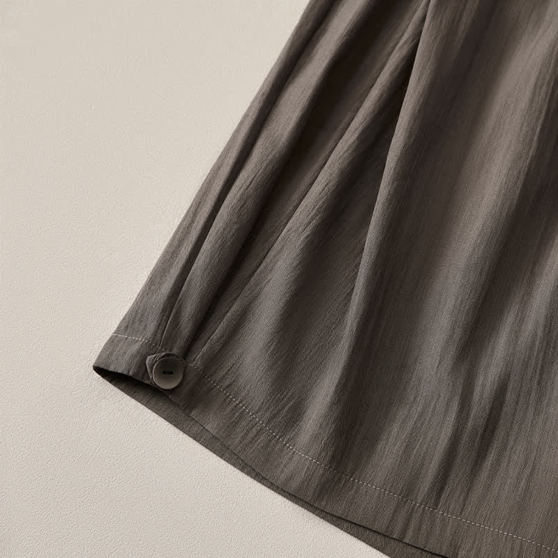 Nimara Ritual Summer Casual Minimalist Drawstring Elastic Waist Solid Men's Shorts With Pocket