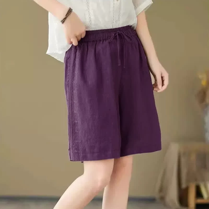 Nimara Ritual Summer Casual Drawstring Solid Women's Shorts With Pocket