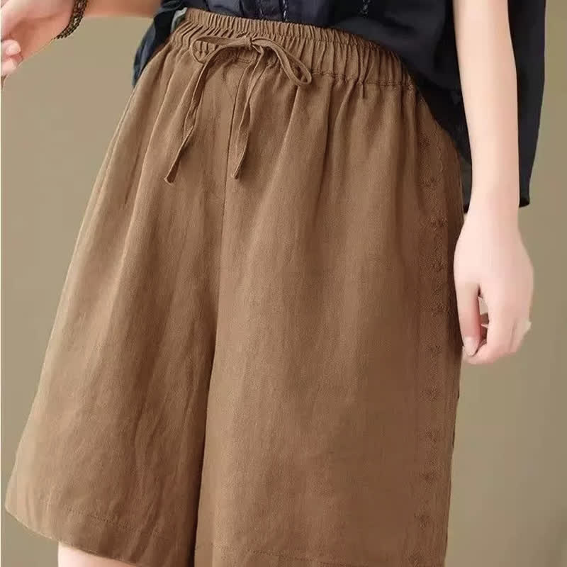 Nimara Ritual Summer Casual Drawstring Solid Women's Shorts With Pocket