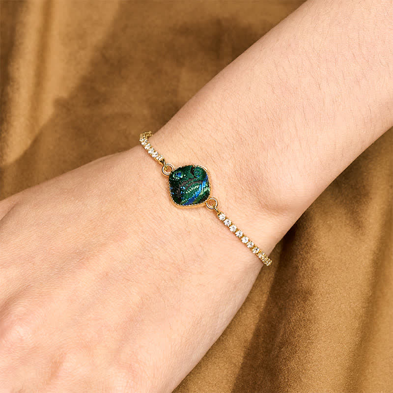 Nimara Ritual Copper Luck Song Brocade Square Adjustable Bracelet