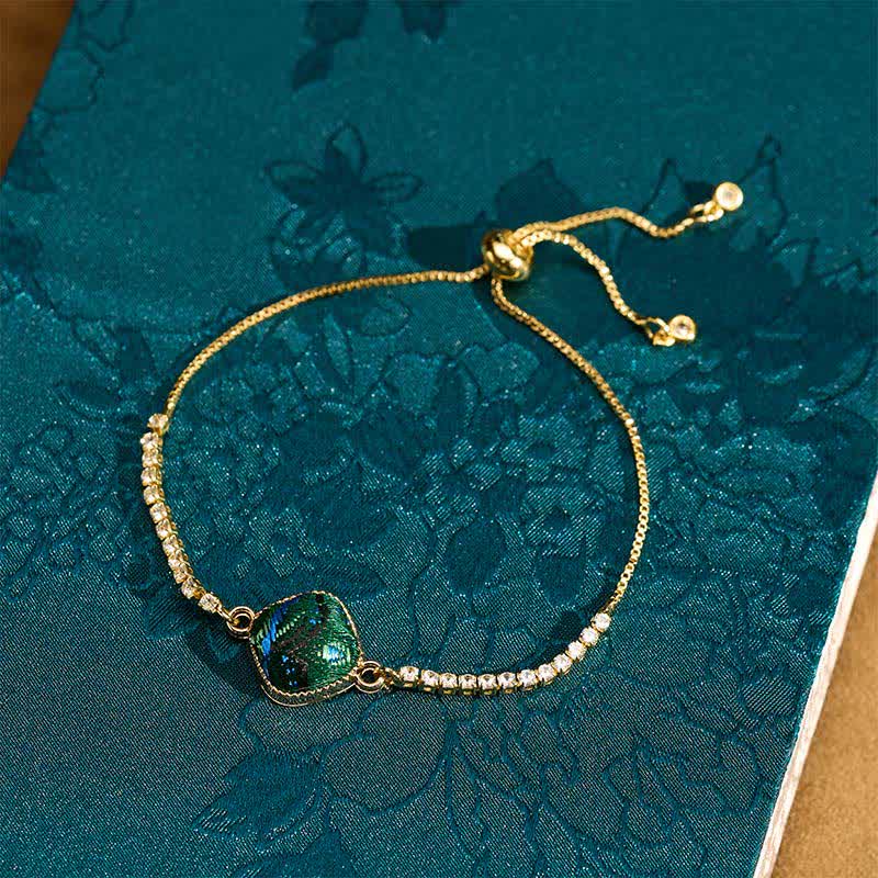 Nimara Ritual Copper Luck Song Brocade Square Adjustable Bracelet