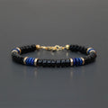 Nimara Ritual Lapis Lazuli Black Onyx Truth Cube Bead Bracelet