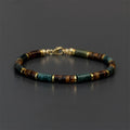 Nimara Ritual Lapis Lazuli Tiger Eye Cylindrical Bead Wisdom Bracelet