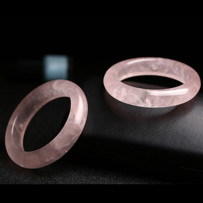Nimara Ritual Natural Rose Quartz Love Caring Bracelet Bangle