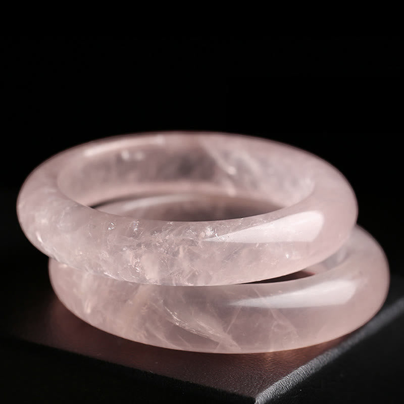 Nimara Ritual Natural Rose Quartz Love Caring Bracelet Bangle