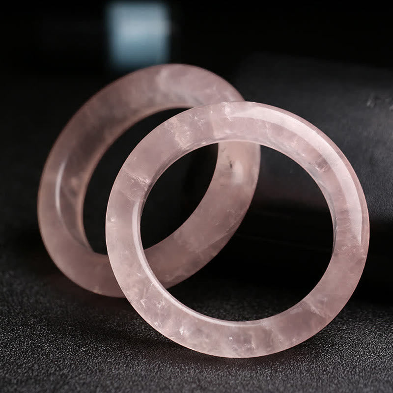 Nimara Ritual Natural Rose Quartz Love Caring Bracelet Bangle