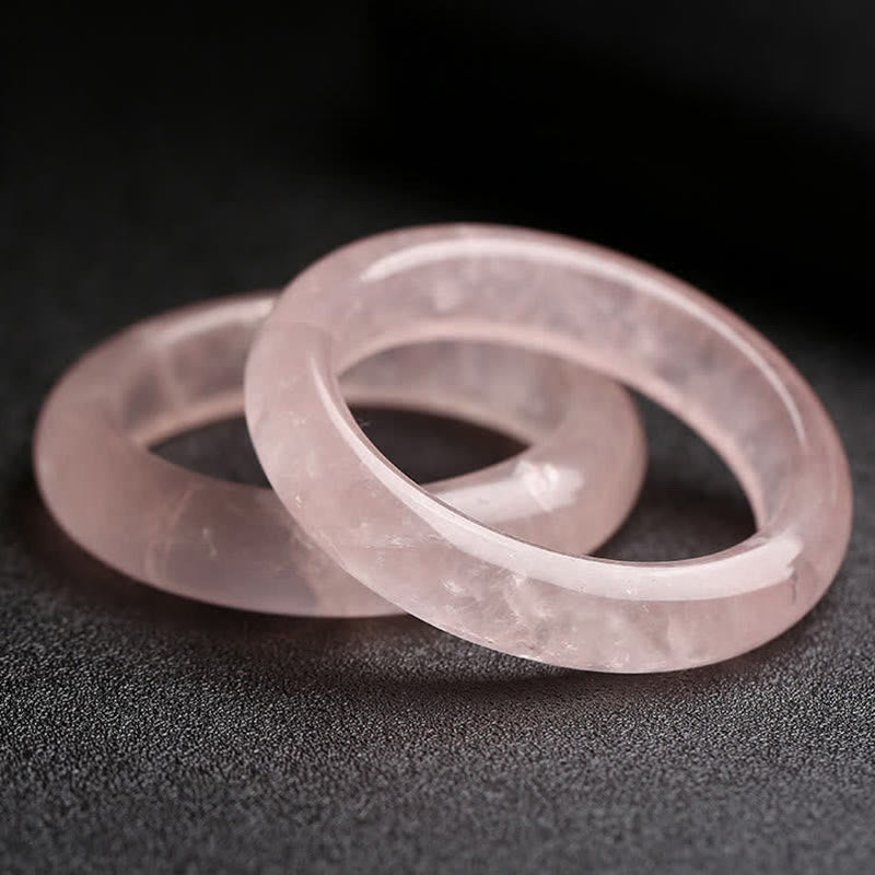 Nimara Ritual Natural Rose Quartz Love Caring Bracelet Bangle