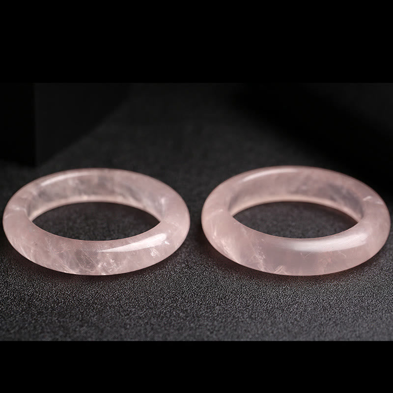 Nimara Ritual Natural Rose Quartz Love Caring Bracelet Bangle