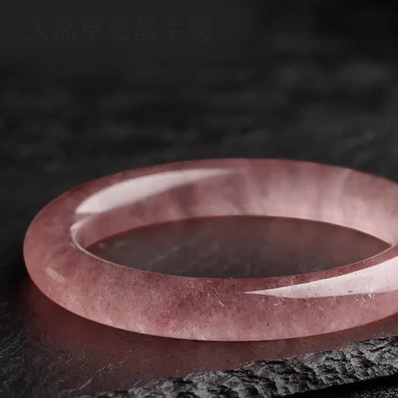 Nimara Ritual Natural Strawberry Quartz Love Healing Bracelet Bangle