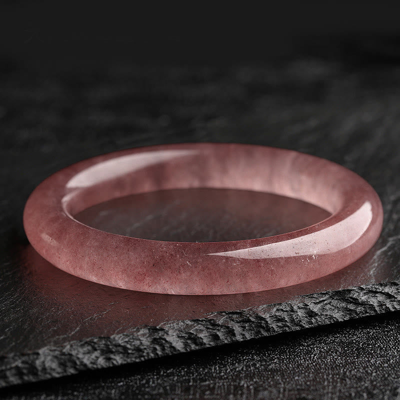Nimara Ritual Natural Strawberry Quartz Love Healing Bracelet Bangle