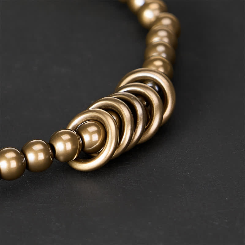 Nimara Ritual 4mm Small Beads Brass Healing Bracelet