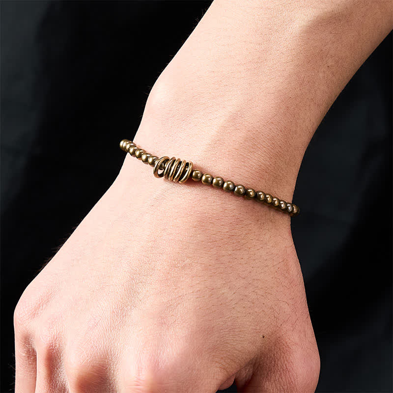 Nimara Ritual 4mm Small Beads Brass Healing Bracelet