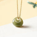 Nimara Ritual Jade Child Lock Luck Mini Pendant Necklace