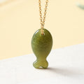 Nimara Ritual Jade Little Fish Luck Hand Carved Pendant Necklace
