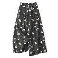 Nimara Ritual Cotton Linen Vintage Floral White Butterfly Pattern Women's Elastic Waist Wide Leg Pants With Pockets