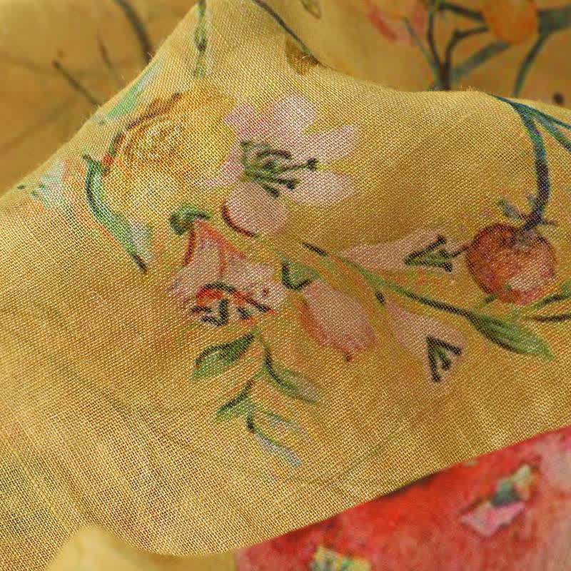 Nimara Ritual Summer Vintage Tang Style Frog Button Red Floral Tank Top Women's Sleeveless Shirts