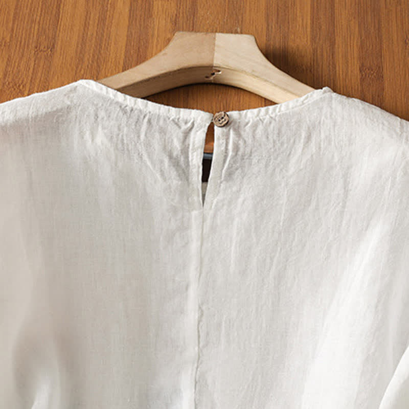Nimara Ritual Summer Casual Minimalist Solid Flared Hem Women's Short Sleeve T-Shirts
